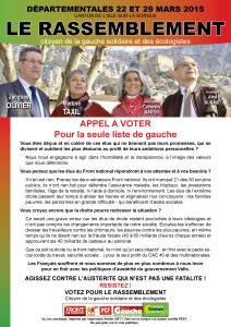 DEP2015 ISLE SORGUE Appel à voter