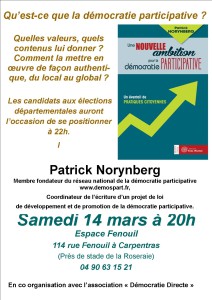 Patrick Norynberg 18 02 à Carpentras 14 mars 2015